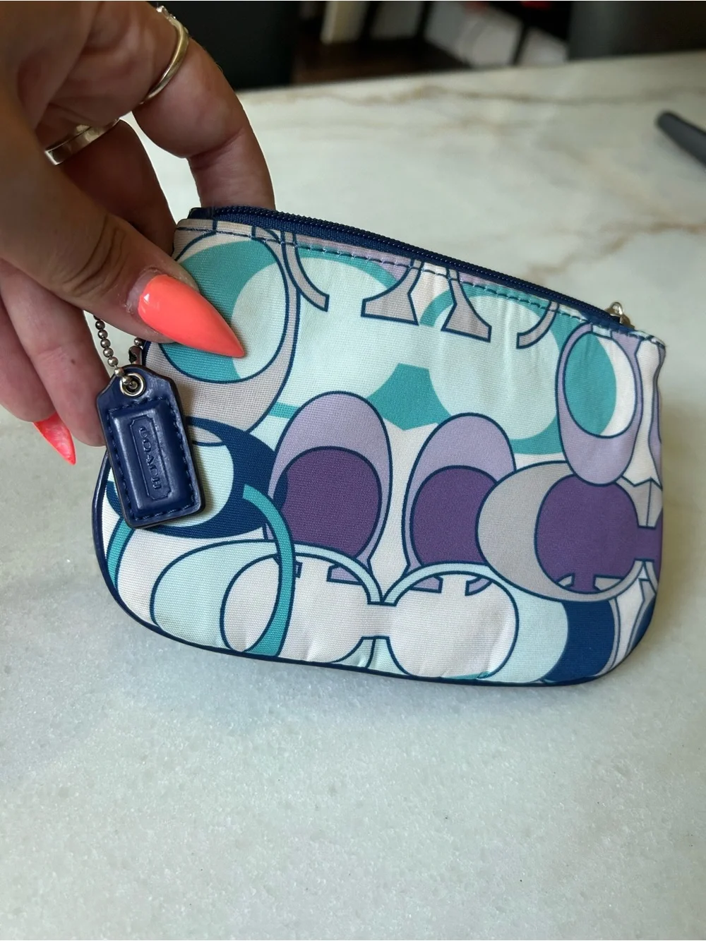 Coach Kyra Scarf Print Nylon Backpack + Matching Wristlet F19279